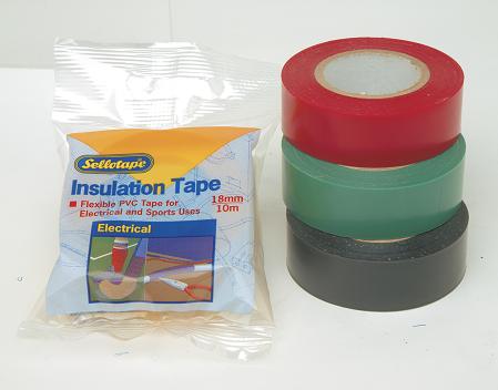 SELLOTAPE INSUL 3COL ASST 1710N 18MMX10M